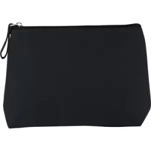 Image of Kimood Cotton Canvas Toiletry Bag (One Size) (Black)