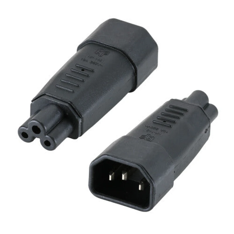 Image of Cablenet Cablenet IEC Male C14 - Clover Leaf C5 Adaptor PW-2951