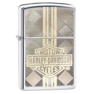 Image of Zippo Harley Davidson Weaved Design Chrome Regular Windproof Lighter
