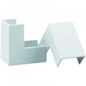 Image of Wickes Mini Trunking Outside Angle - White 25 x 16mm Pack of 2