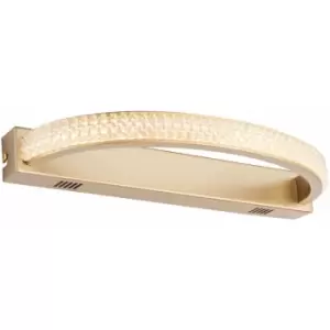 Image of Loops - Satin Gold Wall Light Fitting - Warm White LED Tape Module - Reflective Diffuser