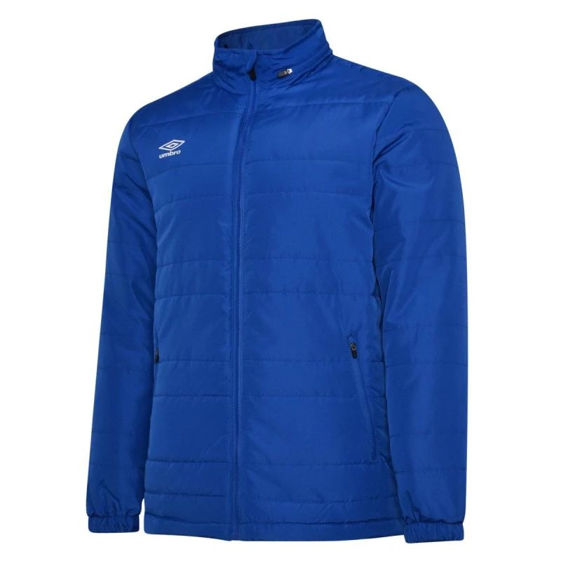 Image of Umbro Umbro Men Club Essential Bench Jacket in Blue Size: Small Blue S Male 5063107672353