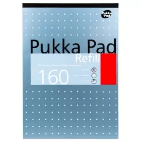 Image of Pukka Pad 100795 A4 Ruled Headbound Refill Pad 160 Pages - Metallic (3 Pack)