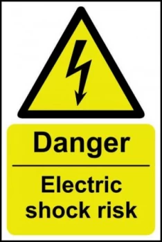 Image of Danger Electric Shock Risk PVC Board