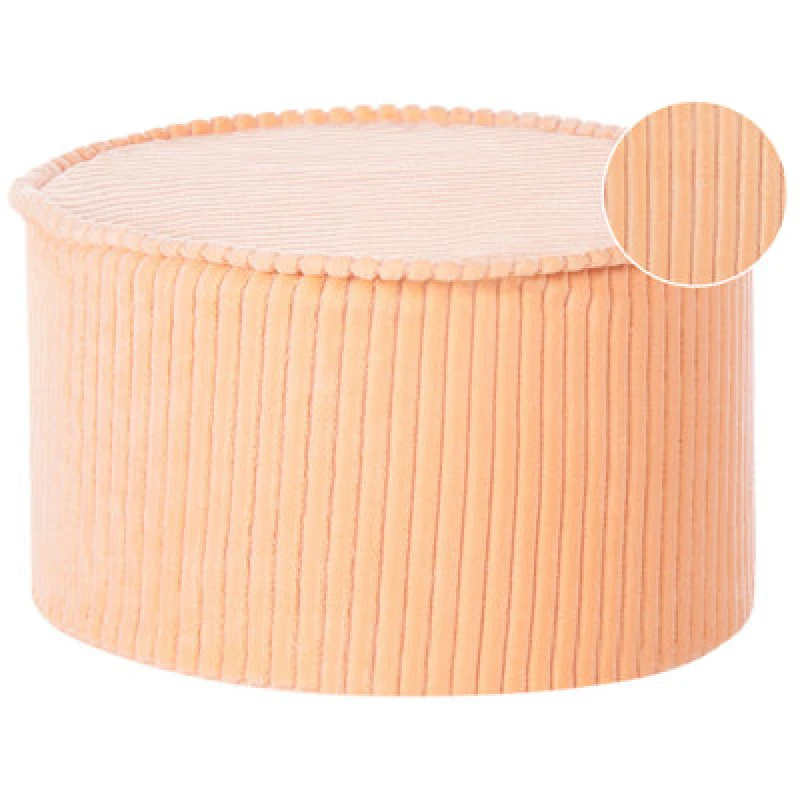 Image of Beliani Pouffe Zikria Velvet Peach Pink