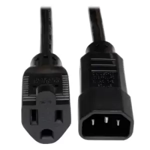 Image of Tripp Lite Universal AC Power Adapter Cord Lead Cable 10A 18AWG (IEC-320-C14 to NEMA 5-15R) 0.61 m (2-ft.)