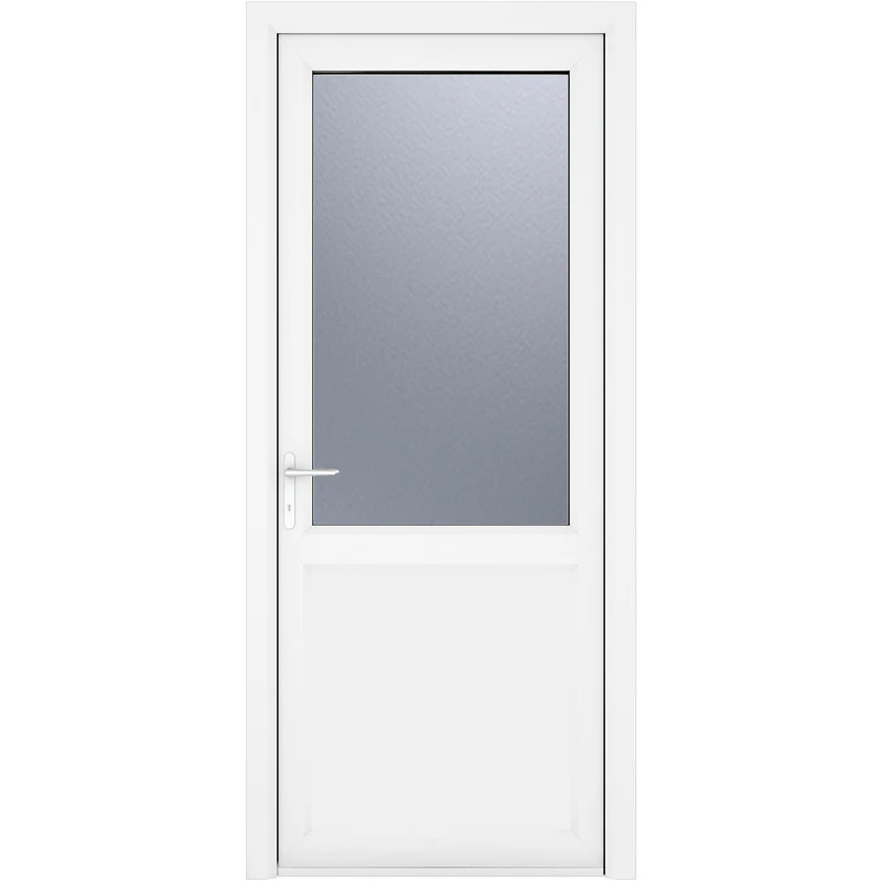 Image of Crystal Triple Glazed Single Door Half Panel White Rh 890 X 2090Mm Obscure, White 4RRHW89209OBPTG