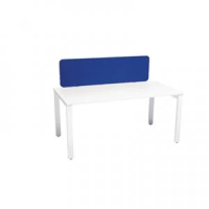 Image of Jemini Straight Rounded Corner Screen Silver Trim Blue 1600mm KF74250