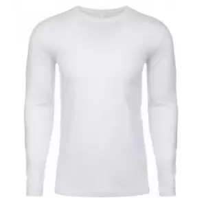 Image of Next Level Mens Long-Sleeved T-Shirt (S) (White)