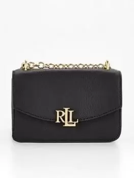 Image of Lauren by Ralph Lauren Leather Small Madison Crossbody Bag - Black, Women