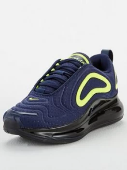 Image of Nike Air Max 720 Junior Trainers - Navy, Size 4
