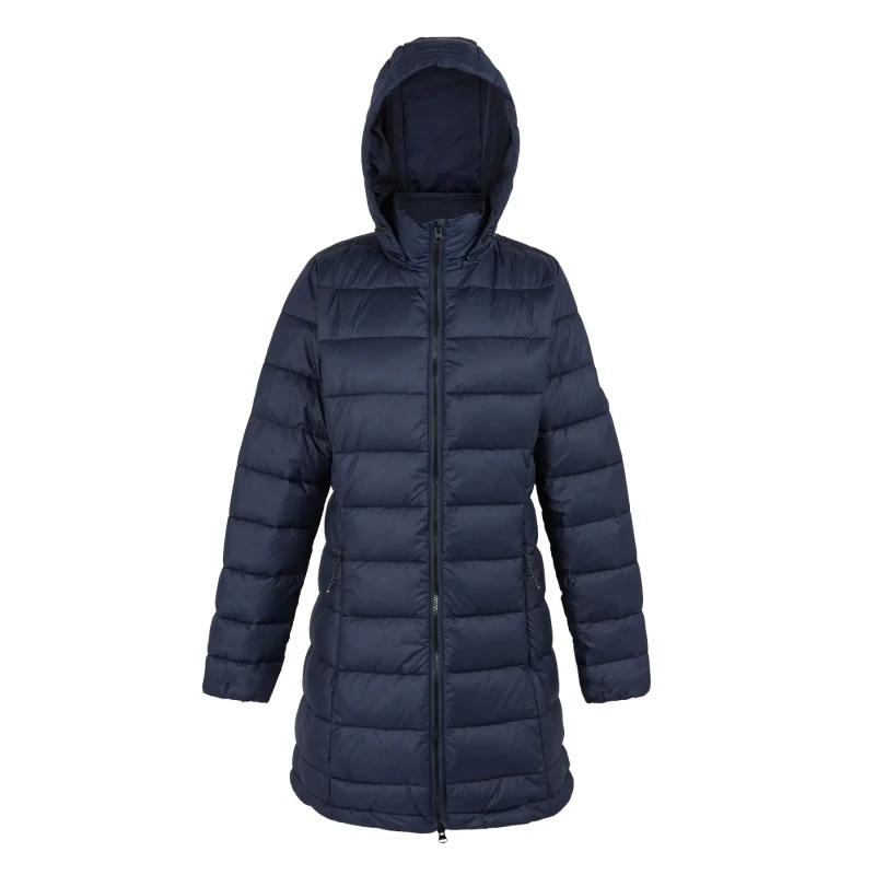 Image of Womens Regatta Starler Hooded Puffer Bleu Female 36