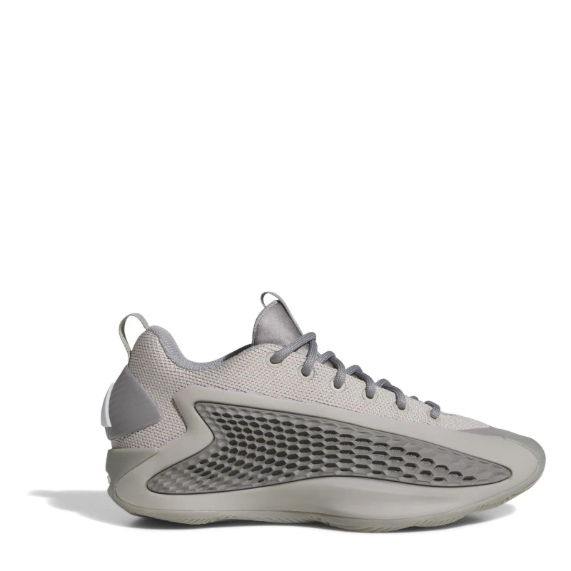 Image of adidas Unisex Adults A.Edwards Basketball Trainers Metal Grey/Wht unisex 6 (39.3)