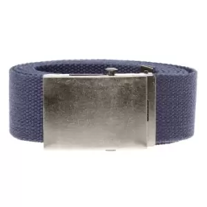Image of Duke Mens Edward Plain Webbing Belt (One Size) (Navy)
