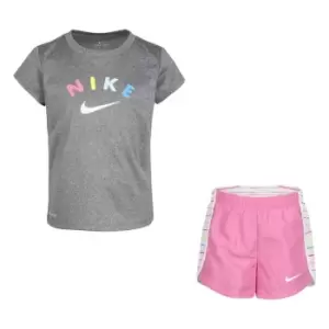 Image of Nike Aop Short Set Bb99 - Pink