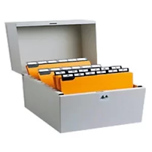 Image of Exacompta File Box 54722E Grey Metal 217 x 195 x 142 mm