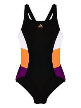 Image of adidas Youth Swim Fit Suit - Black, Size 14-15 Years, Women