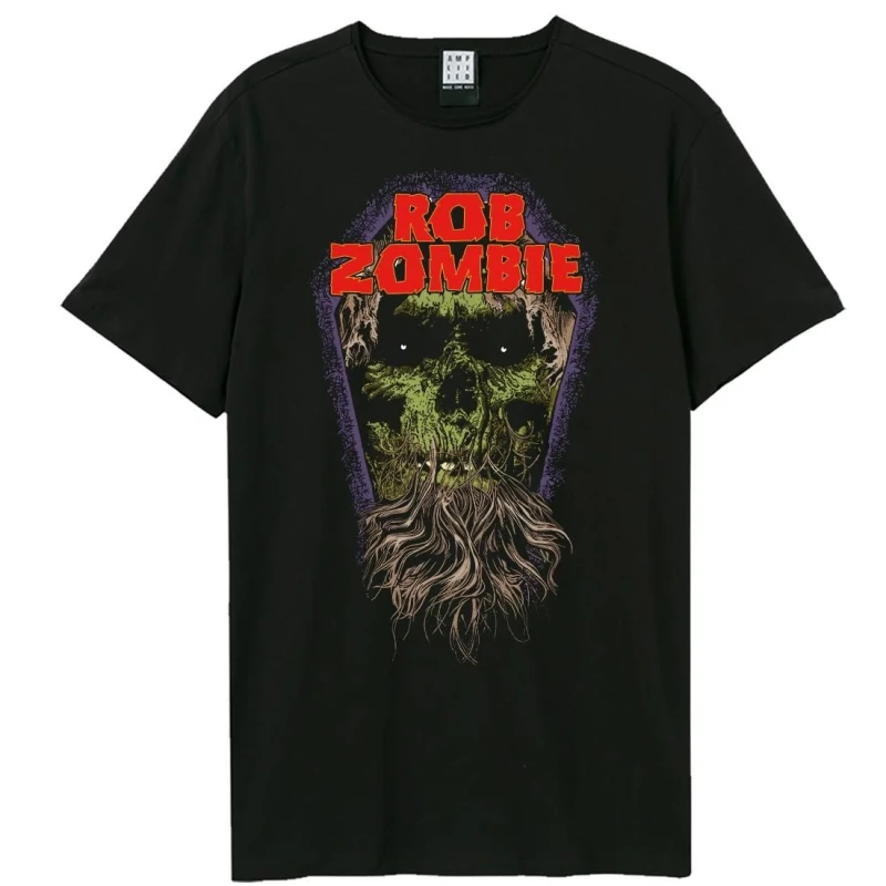 Image of Amplified Amplified Men Green Zombie Rob Zombie Halloween T-Shirt in Black Size: X-Small Black XS Male 5063852069880