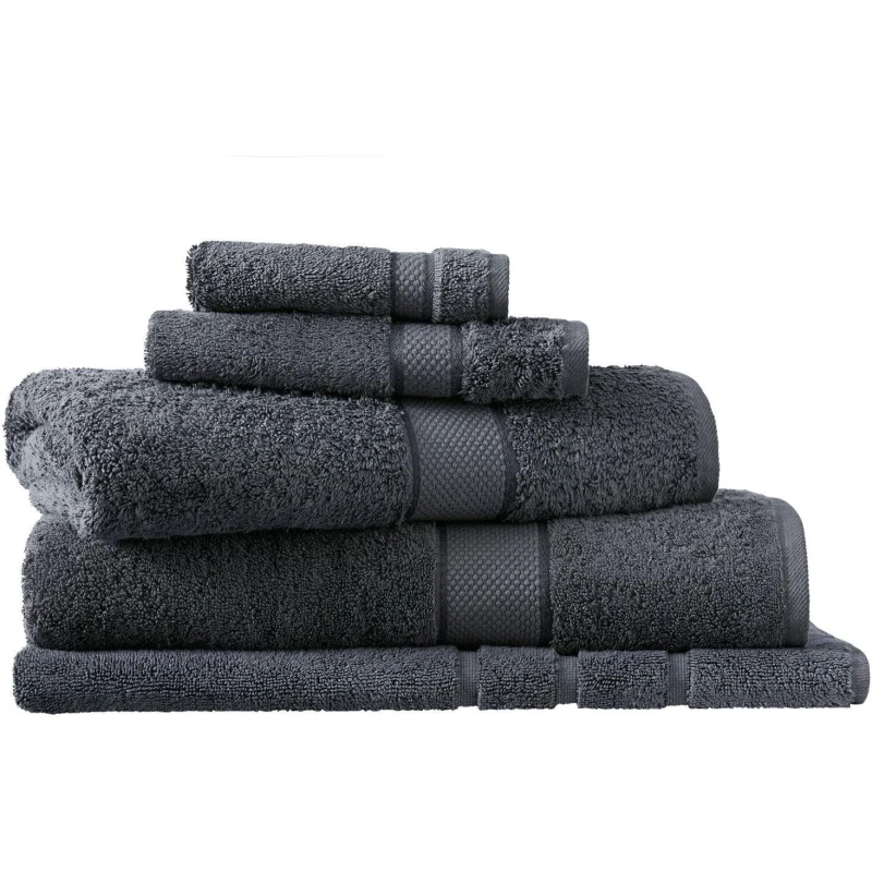 Image of Sheridan Egyptian luxury towel graphite bath towel Black unisex BATH TOWEL