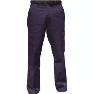 Image of Warrior Mens Cargo Workwear Trousers (48/L) (Harbour Navy) - Harbour Navy
