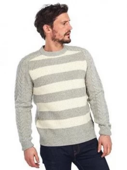 Image of Barbour Elver Cable Crew Jumper - Ecru/Marl