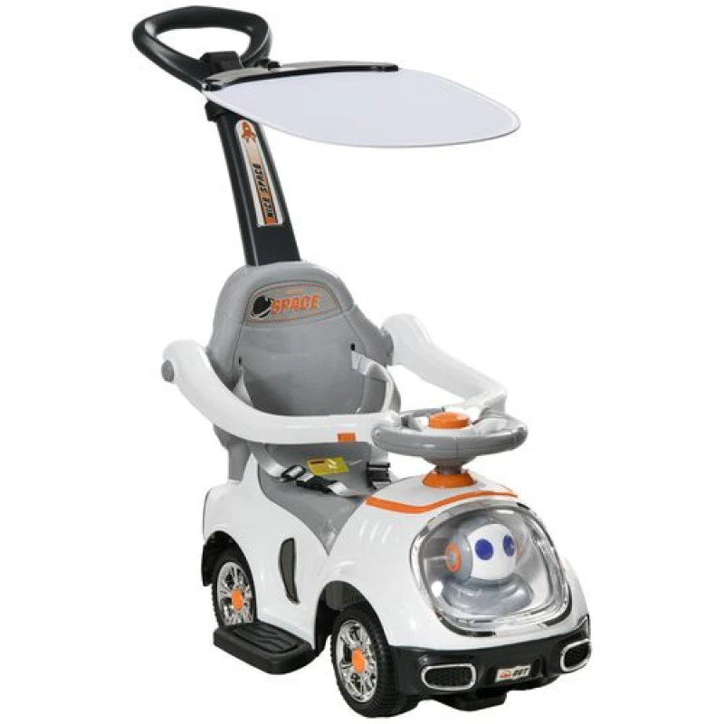 Image of Aiyaplay 3 In 1 Ride On Push Car - White 370-321V00WT