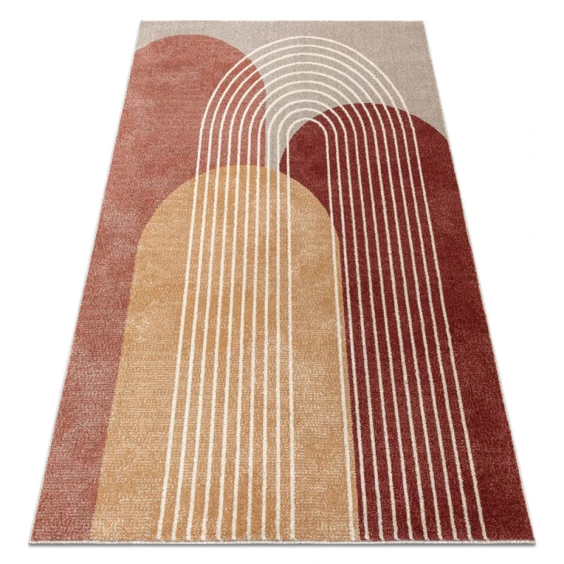 Image of RugsX Carpet Fusion 0810 Beige / Terracotta - Geometric, Modern, Abstract 160X220 Cm