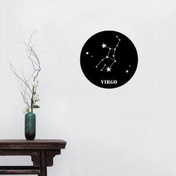 Image of V?rgo Horoscope - Black Decorative Metal Wall Accessory