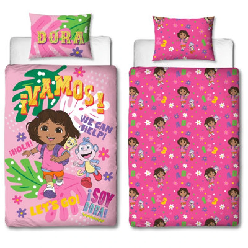 Image of Dora the Explorer Dora The Explorer Hola Single Duvet Pink unisex Single