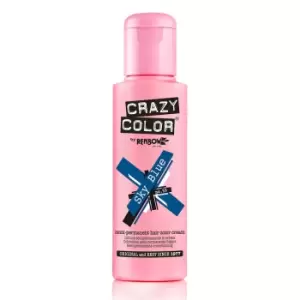 Image of Crazy Color Semi Permanent Hair Colour Cream - Sky Blue 100ml