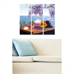 Image of MDF3000571 Multicolor Decorative MDF Painting (3 Pieces)