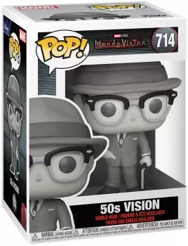 Image of WandaVision 50s Vision (B&W) (Chase Edition Possible) Vinyl Figure 714 Funko Pop! multicolor