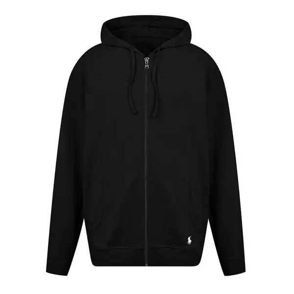 Image of Ralph Lauren Lounge Stretch Cotton Hoody - Black M