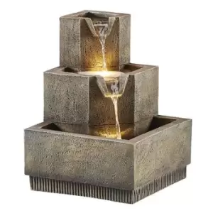 Image of Serenity Squared 3-Tier Cascading Water Feature