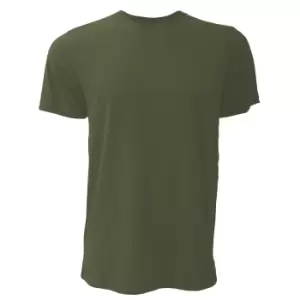 Image of Canvas Unisex Jersey Crew Neck T-Shirt / Mens Short Sleeve T-Shirt (L) (Heather Olive)
