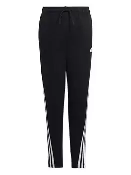 Image of adidas Sportswear Unisex Junior Future Icons 3 Stripe Pant, Black/White, Size 13-14 Years