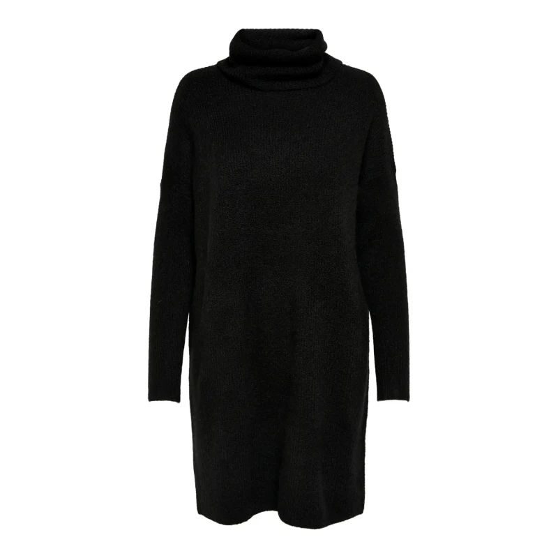 Image of Only Turtleneck Jumper Dress in Chunky Knit Black Women XS;XL;L;M;S