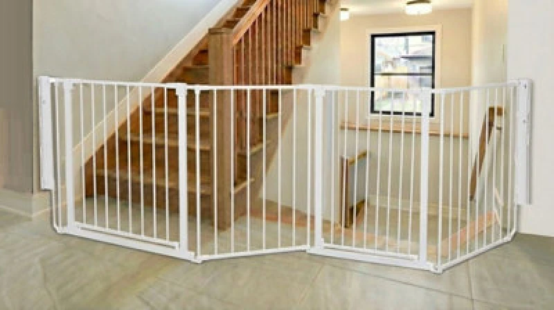 Image of Safetots Two Door Multi Panel Solution For Up And Down Staircases, White, 246Cm Of Length, Includes 2 Door Opening Panels