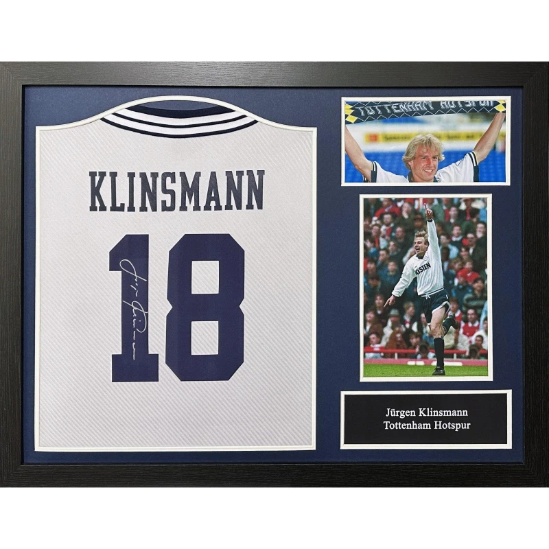 Image of AllStarSignings Ltd Jurgen Klinsmann signed & framed Tottenham Hotspur White unisex One Size