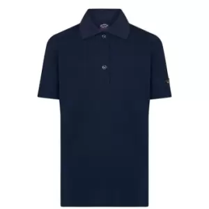 Image of Paul And Shark Knit Polo Shirt - Blue