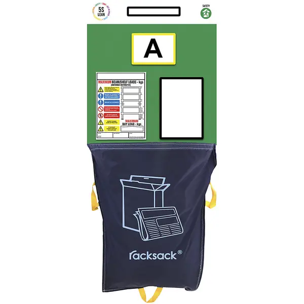 Image of with Racksack waste sack, HxW 2000 x 900 mm, with Racksack waste sack, HxW 2000 x 900 mm, green