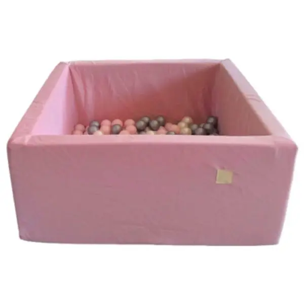 Image of Unbranded Square Velvet Ball Pit 90x40x5cm with 200 balls - Pink 90 x 40 x 5 cm