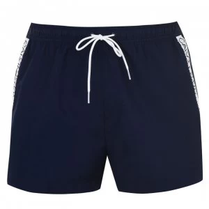 Image of Calvin Klein Side Tape Swim Shorts - Black Iris