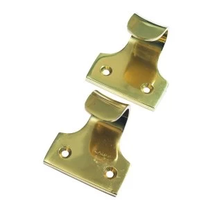 Image of Wickes Sash Window Lift Handle - Brass 50mm Pack of 2
