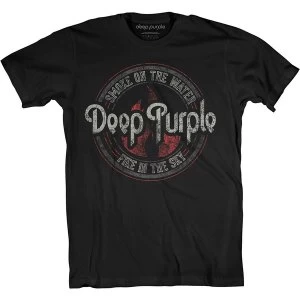 Image of Deep Purple - Smoke Circle Unisex Medium T-Shirt - Black