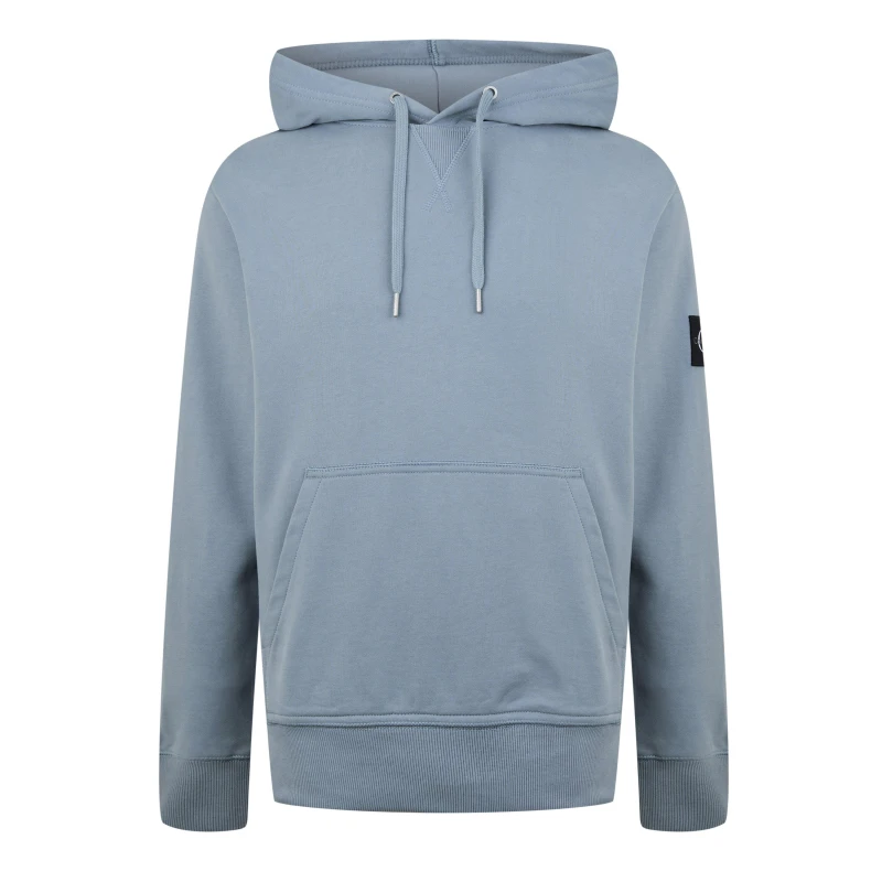 Image of Calvin Klein Jeans Monogram Badge Hoodie Overcast Grey male M