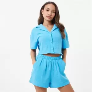 Image of Jack Wills Crinkle Short Sleeve Shirt - Green