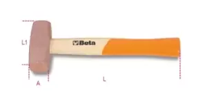 Image of Beta Tools 1385 Copper Head Hammer Hickory Shaft 600g 013850406