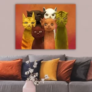 Image of 315384488_70100 Multicolor Decorative Canvas Painting