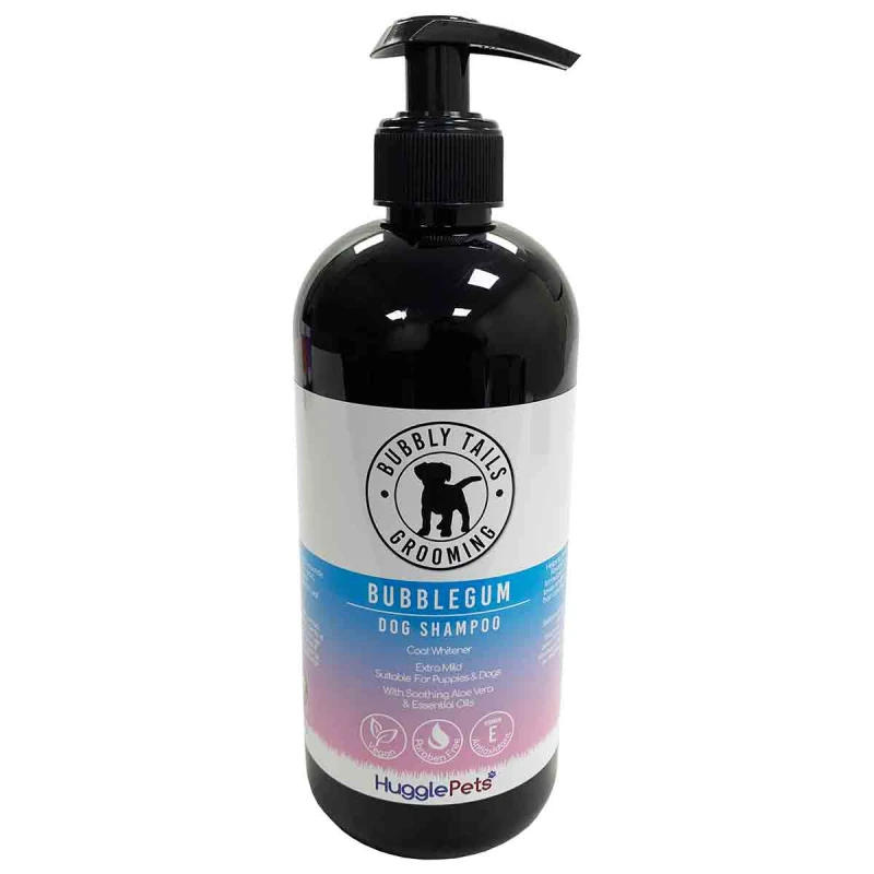 Image of HugglePets Bubbly Tails Bubblegum Whitening Shampoo for Dogs 500ml Clear